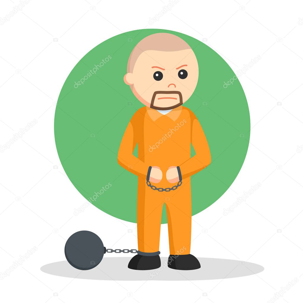 prisoner info design vector illustration