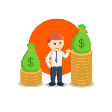 business rich man design vektör illüstrasyonu