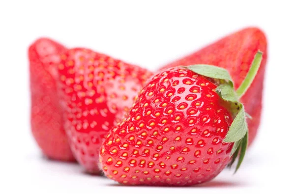 Gran Puñado Fresas Aisladas Sobre Fondo Blanco —  Fotos de Stock