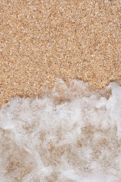 Sandstruktur Und Meereswogen Mit Schaum — Stockfoto