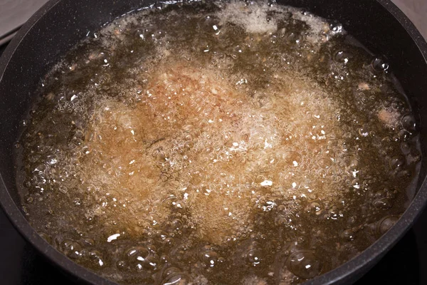 Chicken Wings Werden Gebraten Sehr Schmackhafte Und Fetthaltige Lebensmittel — Stockfoto