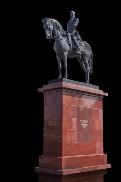 Monumento Histórico Cavalo Baluarte Pesca Budapeste Hungria — Fotografia de Stock