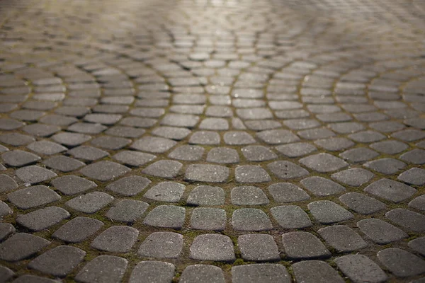 Textur Asfaltläggare Och Sten Vackert Mönster Från Markbeläggning — Stockfoto