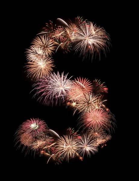 Alphabet Letters Salute Fireworks — Stock Photo, Image