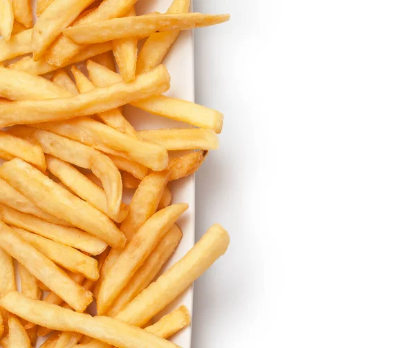 Frites Isolées Sur Fond Blanc — Photo