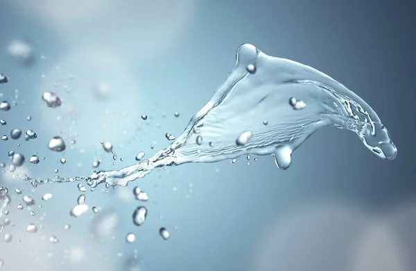 Modrá Voda Splash Gradient Pozadí — Stock fotografie