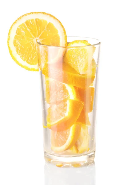 Glas Mit Orange Naturprodukt Cocktail Aus Früchten — Stockfoto