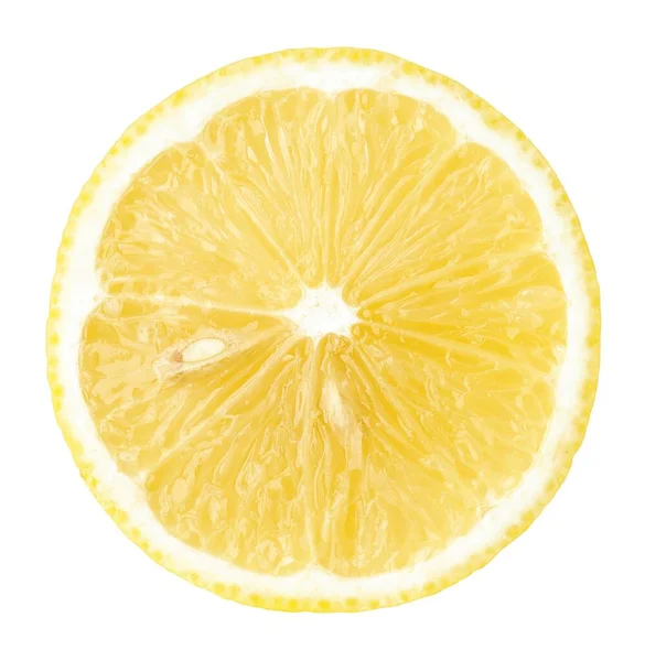 Frische Gelbe Zitrone Isoliert Auf Weiß — Stockfoto