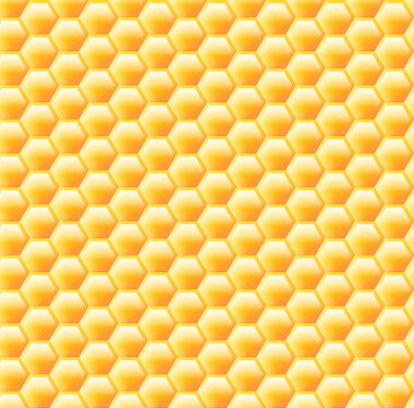 Altıgen bal peteklerinin kusursuz arka planı. Vektör deseni