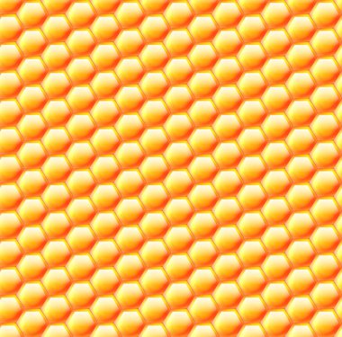 Altıgen bal peteklerinin kusursuz arka planı. Vektör deseni