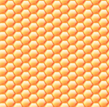 Altıgen bal peteklerinin kusursuz arka planı. Vektör deseni