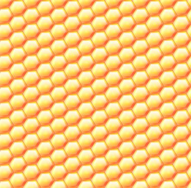Altıgen bal peteklerinin kusursuz arka planı. Vektör deseni