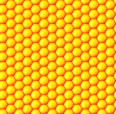 Altıgen bal peteklerinin kusursuz arka planı. Vektör deseni