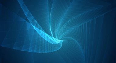 Soyut 3d vektör arkaplanı. uzay ışıkları, tünel ve kasırgalar.