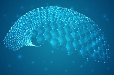 Vektör 3 boyutlu arka plan. Puan dalgası. Geometrik dans