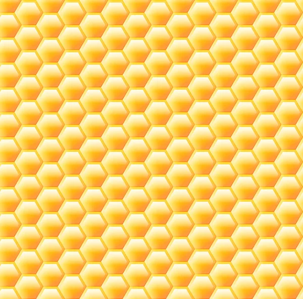 Sömlös Bakgrund Sexkantiga Honeycombs Vektormönster — Stock vektor