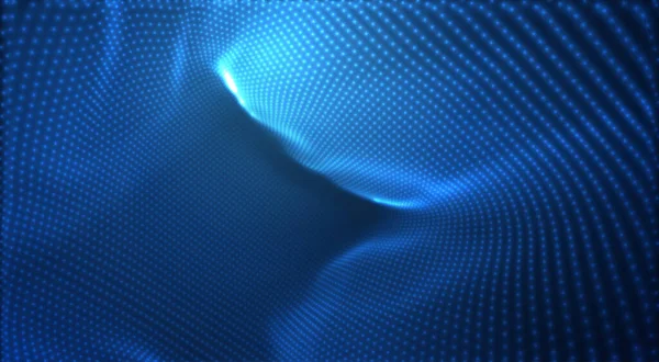 Vektor Blau Glühender Datenstrom Virtuellen Raum — Stockvektor