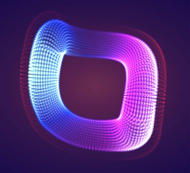Vektör soyut formu. Parlak renkler ve röfle. neon gökkuşağı.
