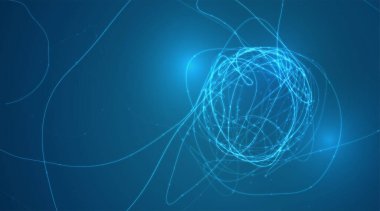 Çizgilerin ve noktaların soyut vektör arkaplanı, eğimli güzel şekiller.