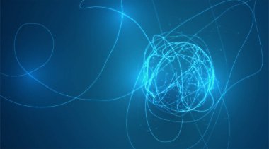 Çizgilerin ve noktaların soyut vektör arkaplanı, eğimli güzel şekiller.