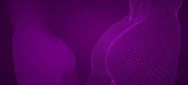 Beyaz bir arka planda seksi pozlarda çıplak kadın vücudu. Dans et. 3d vektörü