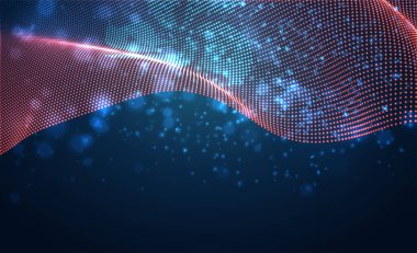 Soyut noktalardan oluşan parlak ülke bayrağını taşıyın. Hong Kong