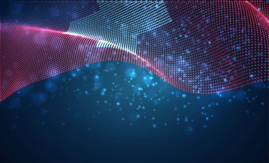 Soyut noktalardan oluşan parlak ülke bayrağını taşıyın. İsviçre