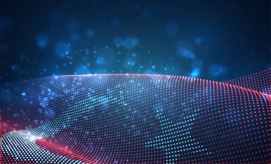 Soyut noktalardan oluşan parlak ülke bayrağını taşıyın. Türkiye