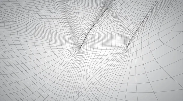 Векторний Простір Квадратних Багатокутних Сіток Абстрактна Форма Білому Тлі — стоковий вектор