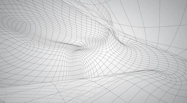 Векторное Пространство Квадратных Многоугольных Сетей Абстрактная Форма Белом Фоне — стоковый вектор