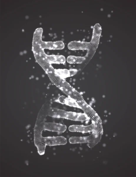 Vectorabstract Element Wetenschappelijk Onderzoek Behandeling Van Ziekten Dna — Stockvector