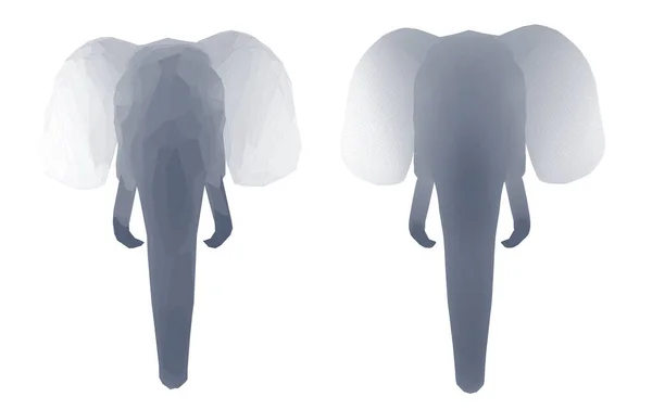 Vektor Elefant Set Für Die Gestaltung — Stockvektor