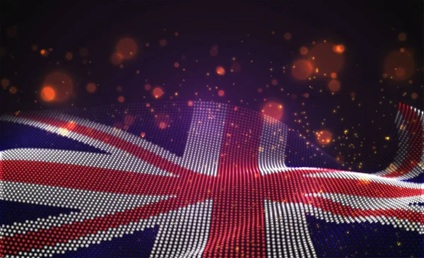Vector Brillante Bandera País Brillante Puntos Abstractos Inglaterra — Vector de stock