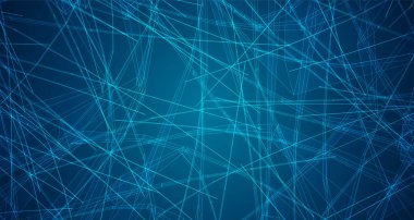 Çizgilerin ve 3D şekillerin soyut vektör arkaplanı