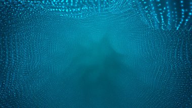 Parlak parçacıkların ve yolların soyut arkaplanı. vektör illüstrasyonu