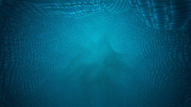 Parlak parçacıkların ve yolların soyut arkaplanı. vektör illüstrasyonu