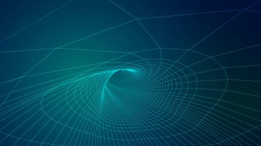 Parlak parçacıkların ve yolların soyut arkaplanı. vektör illüstrasyonu