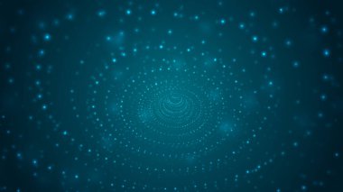 Parlak parçacıkların ve yolların soyut arkaplanı. vektör illüstrasyonu