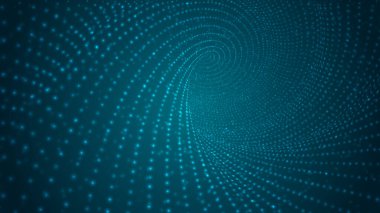 Parlak parçacıkların ve yolların soyut arkaplanı. vektör illüstrasyonu