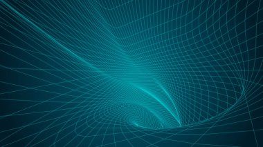 Parlak parçacıkların ve yolların soyut arkaplanı. vektör illüstrasyonu