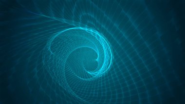 Parlak parçacıkların ve yolların soyut arkaplanı. vektör illüstrasyonu