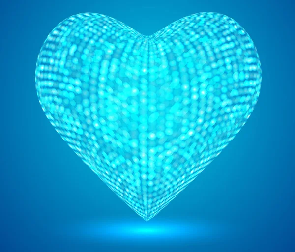 Vector Hexagon Hearts Colored Background Symbol Love Health Heart — Stock Vector