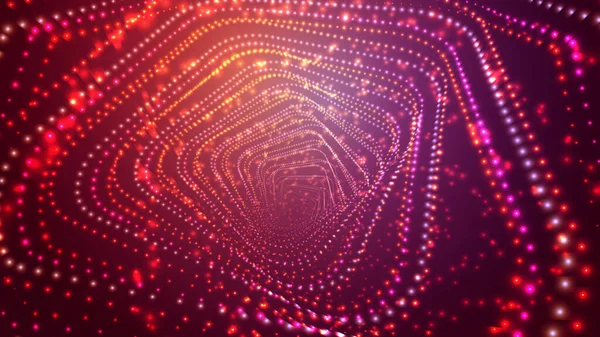 Абстрактний Векторний Фон Яскравий Нескінченний Тунель Сяючих Сегментів — стоковий вектор