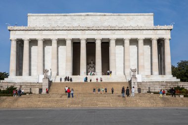 20 Eylül 2018 - Washington Dc: Sabahın erken saatlerinde Lincoln Anıtı etrafında turistik yürüyüş.