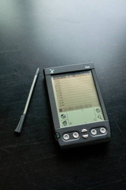 28 Ocak 2019 Portland Oregon: Handspring tarafından hala kullanılmakta bugün yapılan eski bir Palm Pda (kişisel Data Assistant) 1990 den.