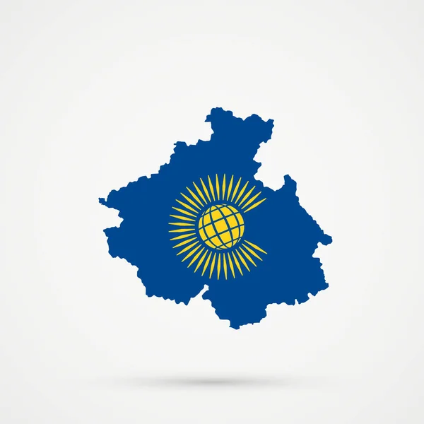 Carte République Altaï Couleurs Drapeau Commonwealth Des Nations Vecteur Modifiable — Image vectorielle