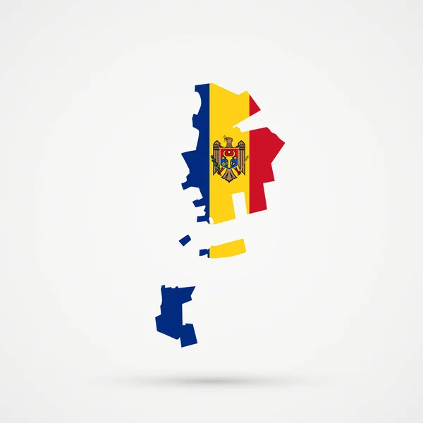 Moldova Lobogó Színek Szerkeszthető Vektor Gagauziában Megjelenítése — Stock Vector