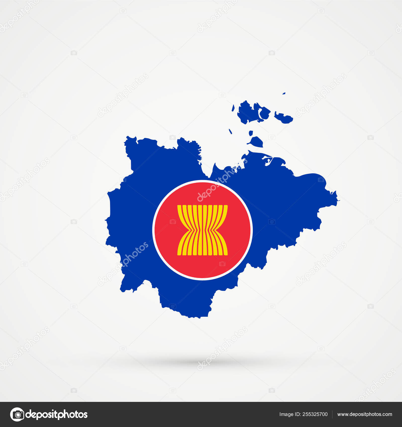 Sakha Republic Map In Association Of Southeast Asian Nations Asean Flag Colors Editable Vector Stock Vector Image By C L8l 255325700