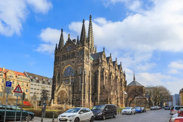 Λειψία Γερμανία Circa Μαρτίου 2018 Πόλη Peterskirche Της Λειψίας Στη — Φωτογραφία Αρχείου