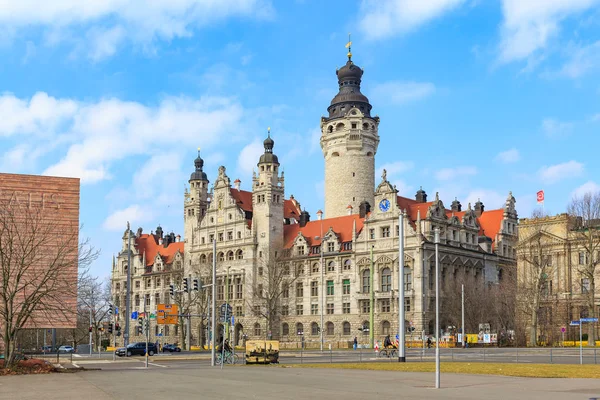 莱比锡 2018年3月 莱比锡镇的城市管理大厦在德国 — 图库照片